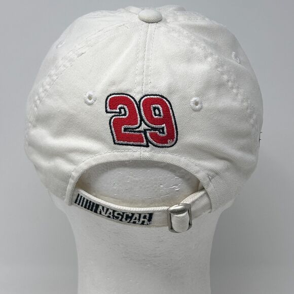 Budweiser Kevin Harvick NASCAR Dad Hat Baseball Cap Auto Racing Strapback White - Picture 3 of 9